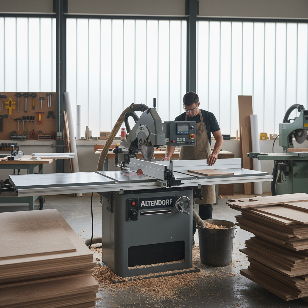 Realistische foto passend bij Scie à format Altendorf : la référence en découpe de précision po